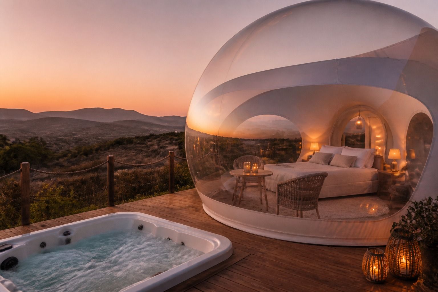 Hotel burbuja en Murcia y Caravaca: precios, jacuzzi y noche tranquila